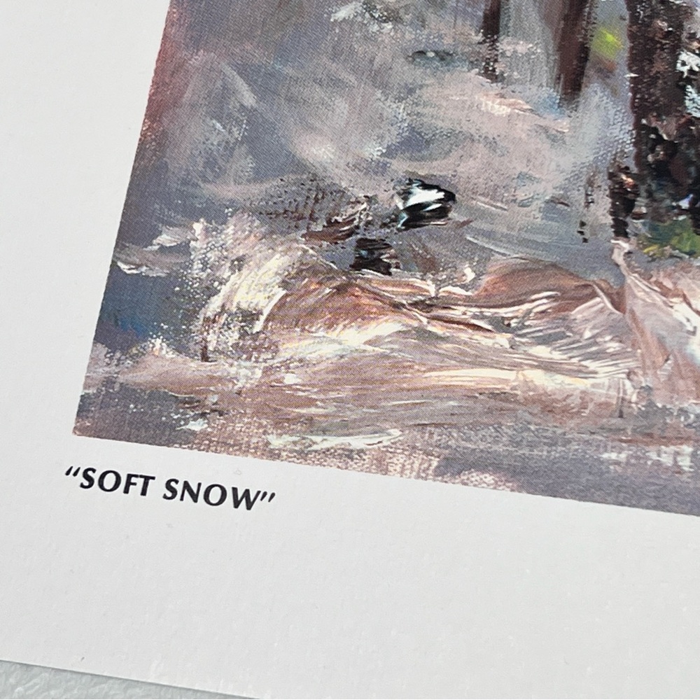 Vintage Print of Original Painting "Soft Snow" by Hungarian Artist John Szekes - Picture 2 of 6